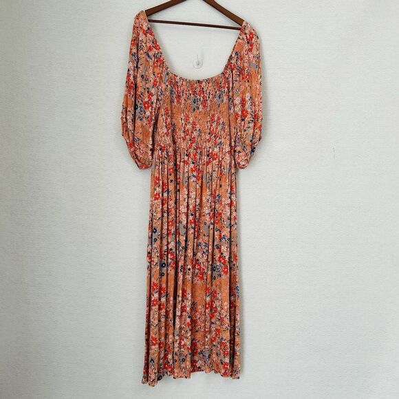 Jessica Simpson Dress Women 2X Canyon Sunset Blooming Pastures Midi Prairie NWT - Picture 10 of 11